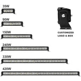 LIGHT BAR-Dual Row-8, 14, 22, 32, 42 & 52 Inch