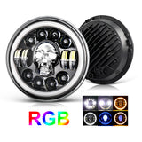 HEAD LIGHTS-RGB Skull Head Lights-7 Inch