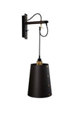 Hooked Wall Lights Large - Graphite Brass